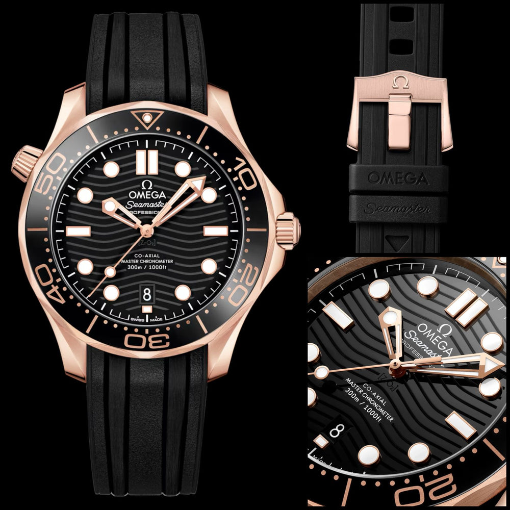Omega Seamaster Diver 300M all black & Golden
