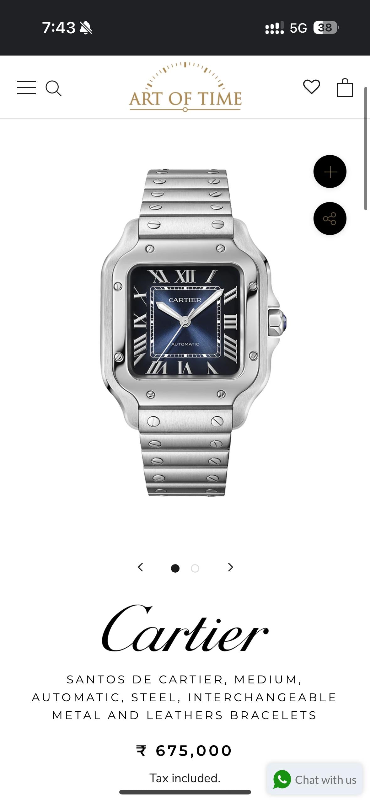 Cartier Blue Automatic watch