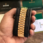 Rolex Day Date Golden Diamond Bazel Ring