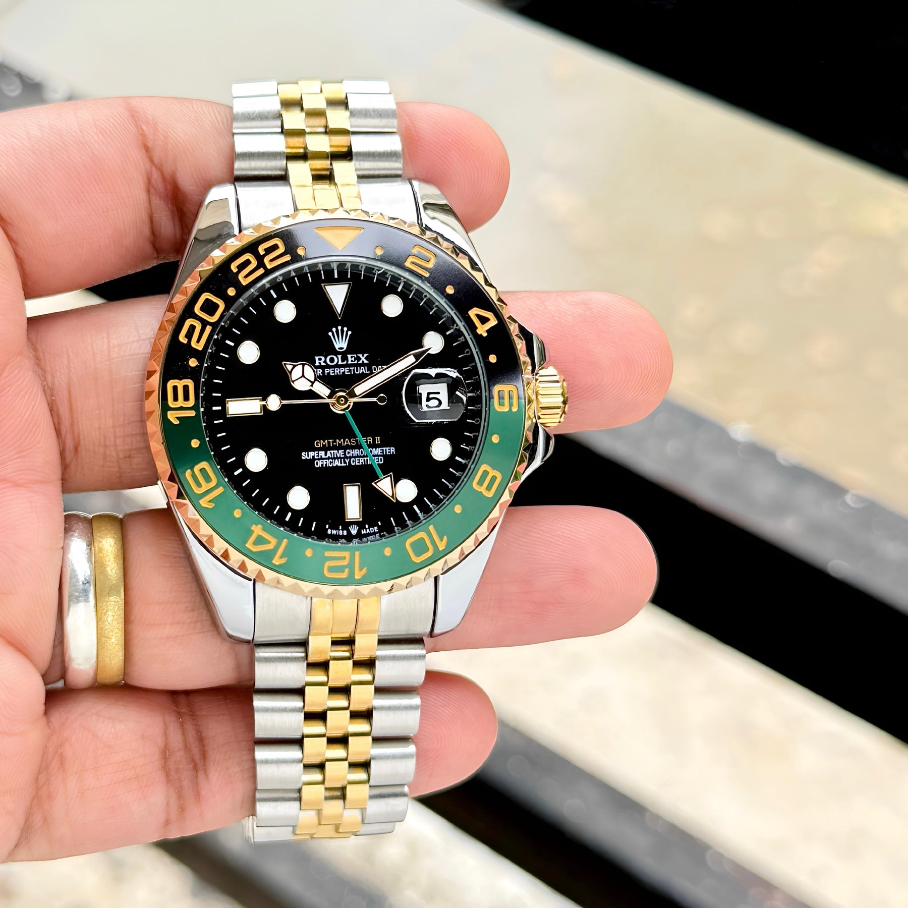 Rolex GMT Sprite 100% Japanese Automatic — zoomed view