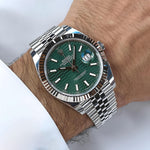 Rolex Green DateJust Automatic 41mm (Original Size)