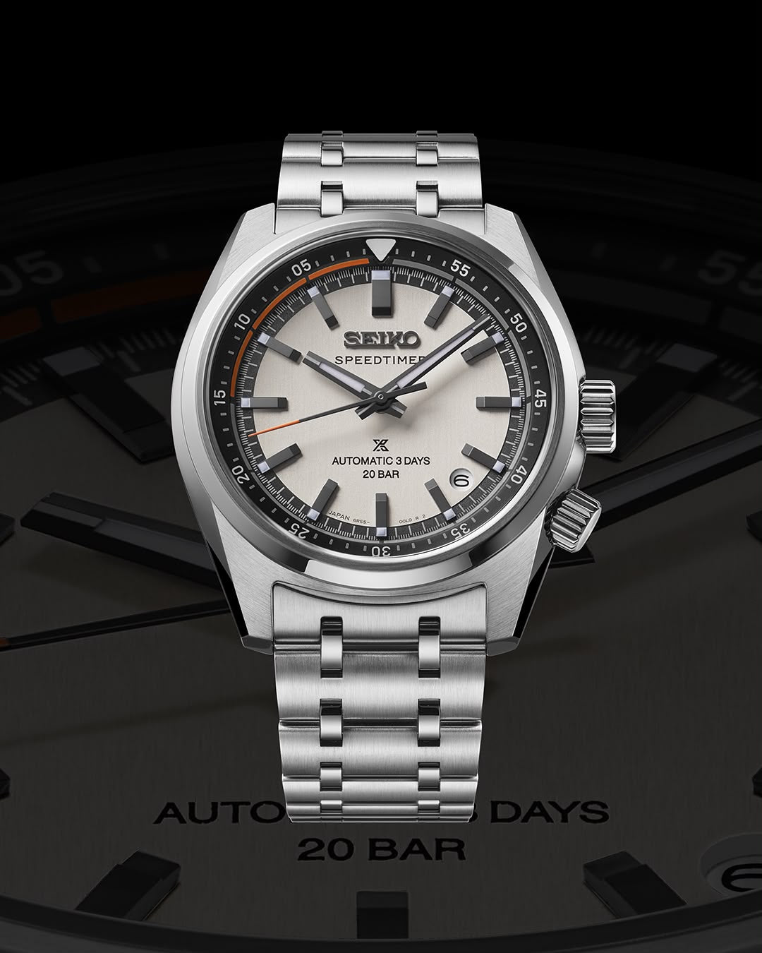 Seiko Prospex Speedtimer Con Temporizador Silver-Grey Exclusive — zoomed view