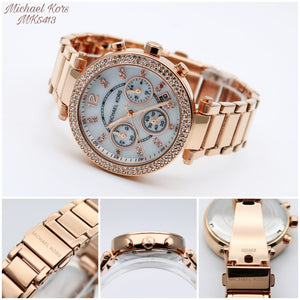 Michael Kors Stainless Steel Michael-Kors Parker Chronograph Rose Gold-Tone Women's Watch