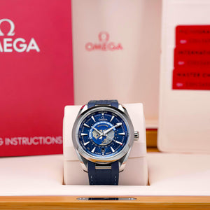 Omega Seamaster Aqua Terra Blue Japanese Automatic Mens Watch