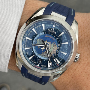 Omega Seamaster Aqua Terra Blue Japanese Automatic Mens Watch