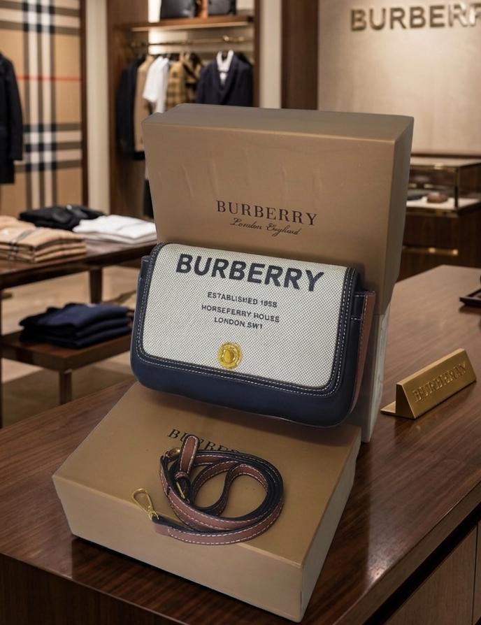 Burberry Horseferry Print Canvas Note Crossbody Bag