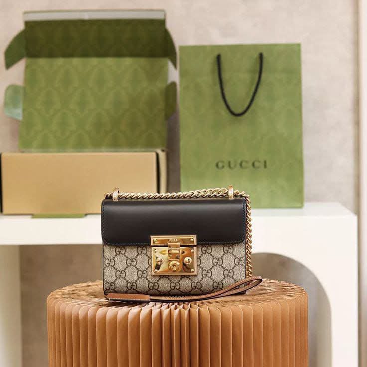 Gucci Small GG Supreme Padlock Shoulder Bag
