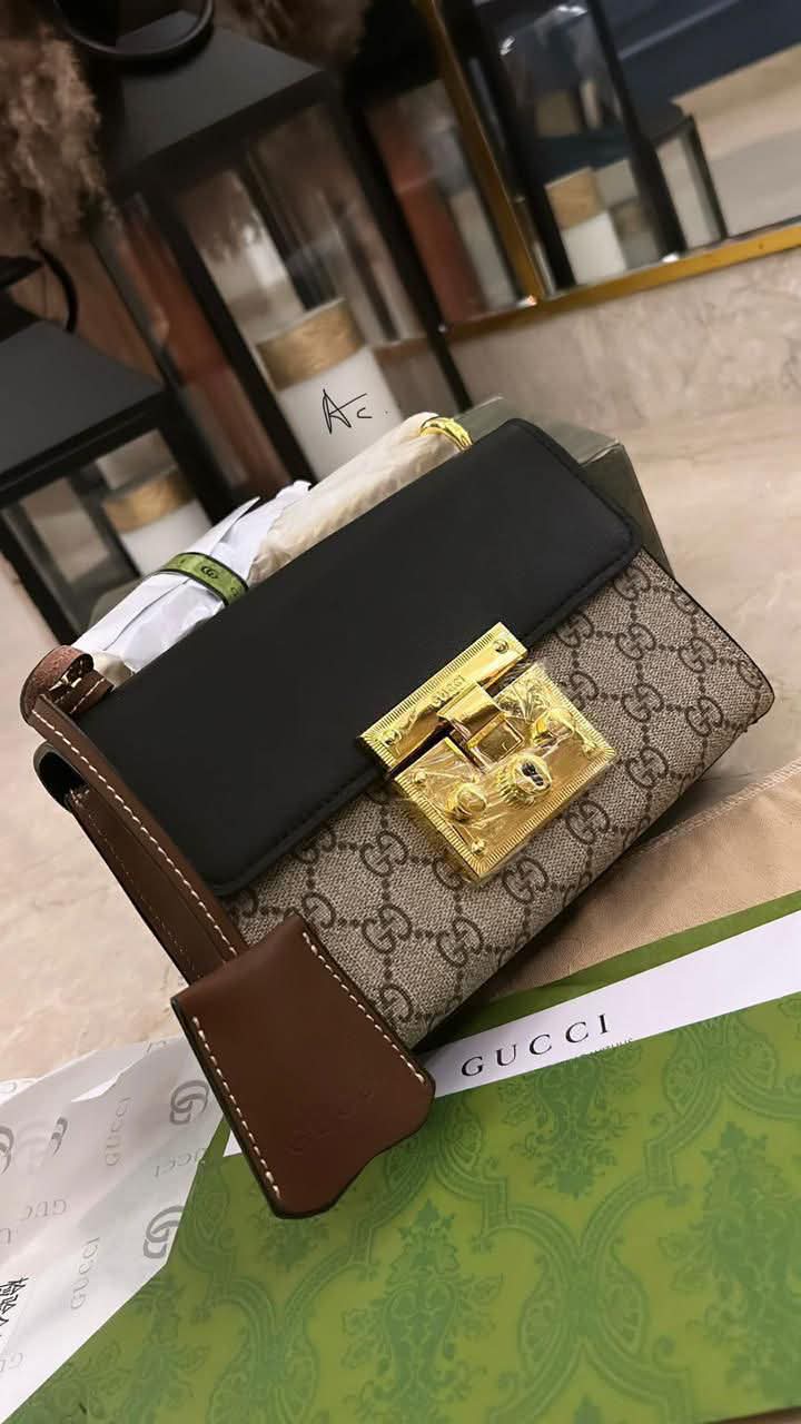 Gucci Small GG Supreme Padlock Shoulder Bag