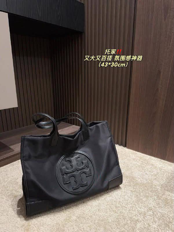 black Tory Burch Ella tote bag