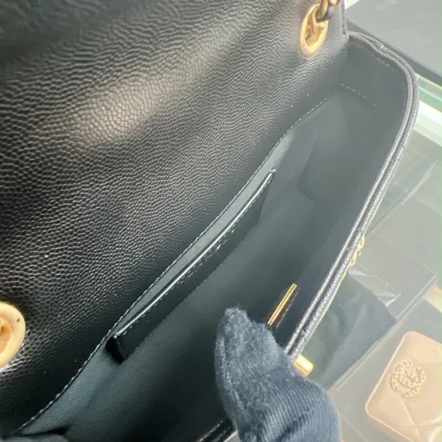 black Chanel 23k handbag