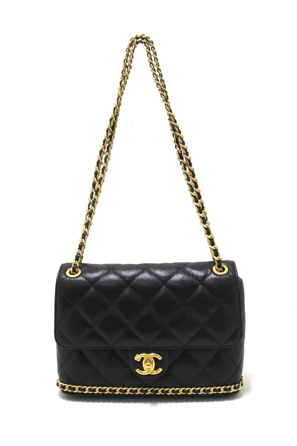 black Chanel 23k handbag