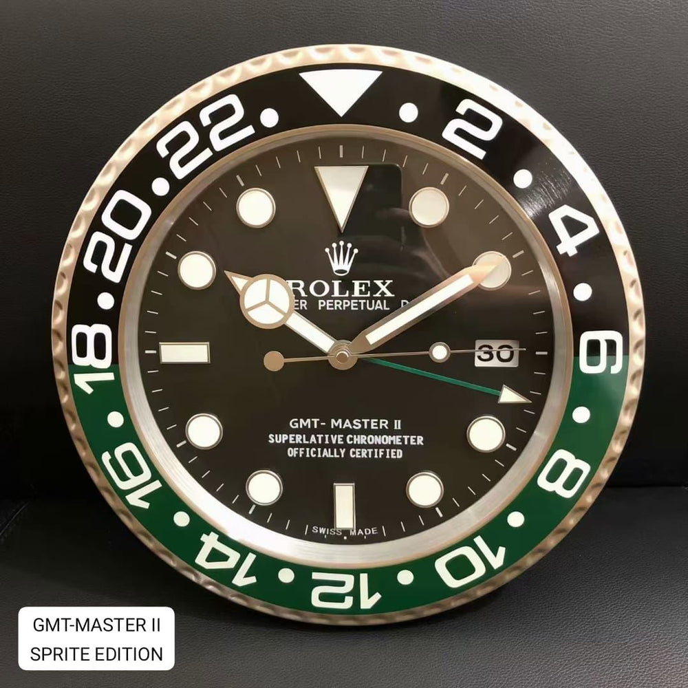 FunkyTradition Luxury Green Submariner Stainless Steel Wall Clock