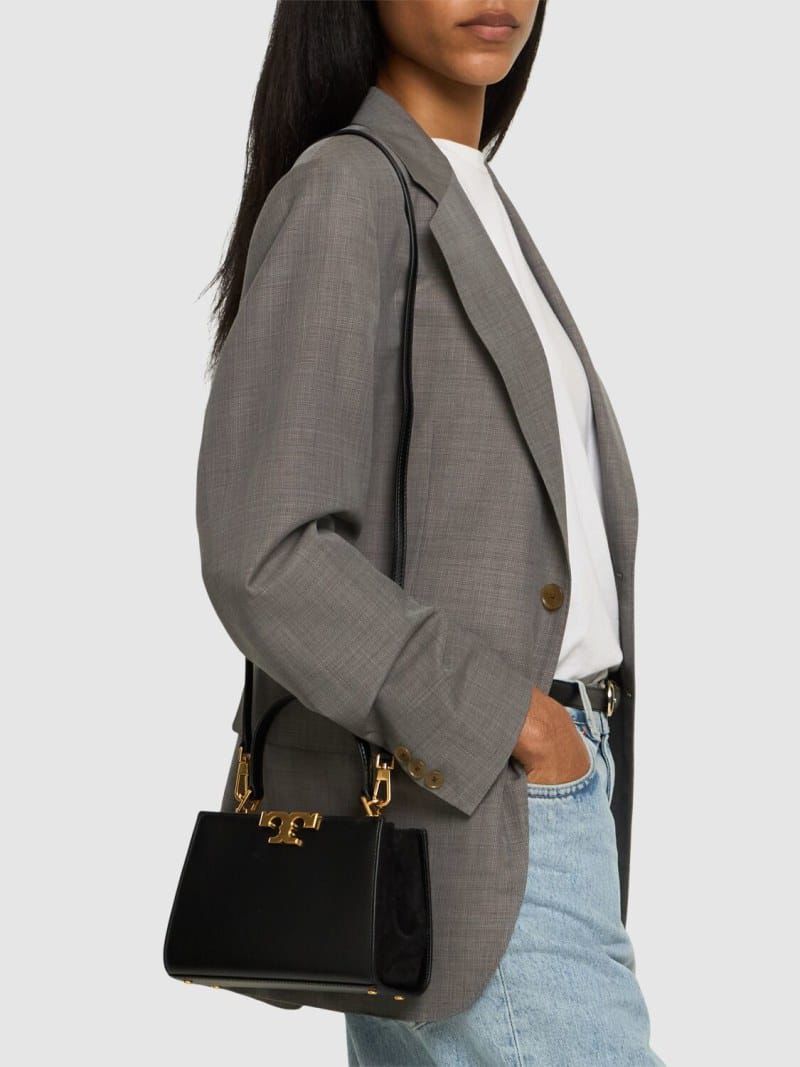 white Tory Burch Eleanor Mini Satchel