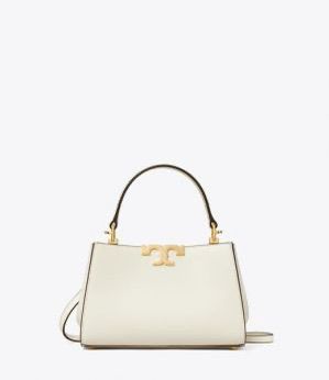 white Tory Burch Eleanor Mini Satchel