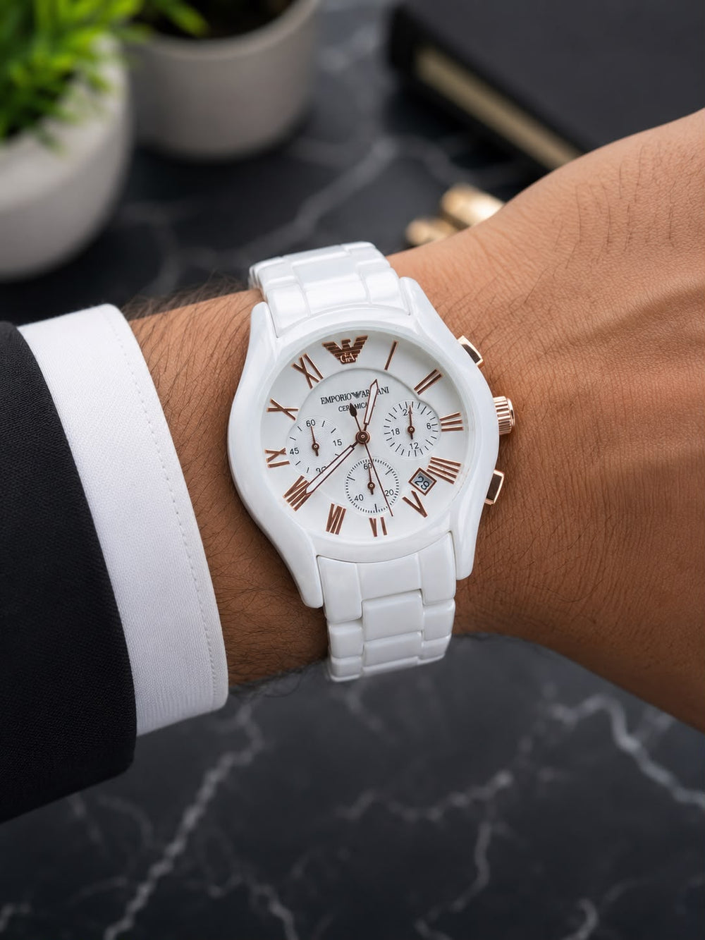 Emporio Armani Men's Ceramic Chronograph Watch
