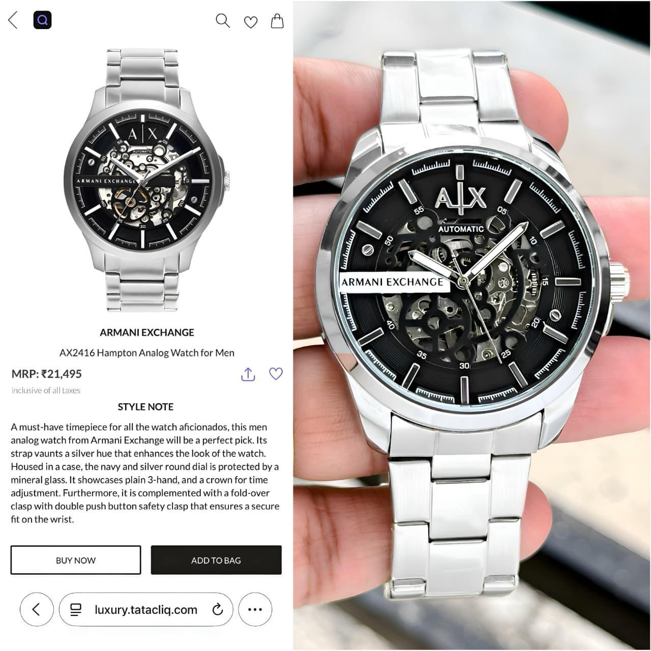 Armani Exchange Hampton Automatic