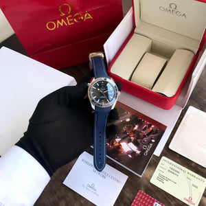 Omega Seamster CoAxial Superocean GMT Swiss Automatic Blue Mens Watch