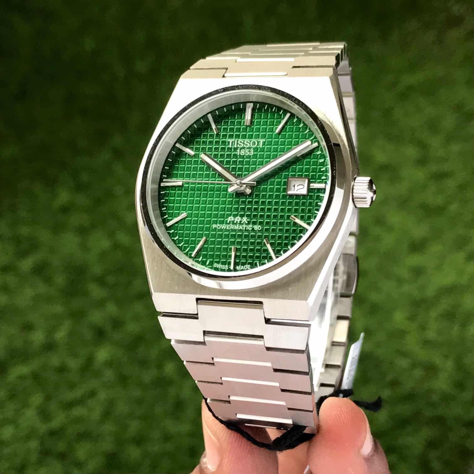 Tissot PRX Stainless Steel Green Dial Japanese Mens Watch