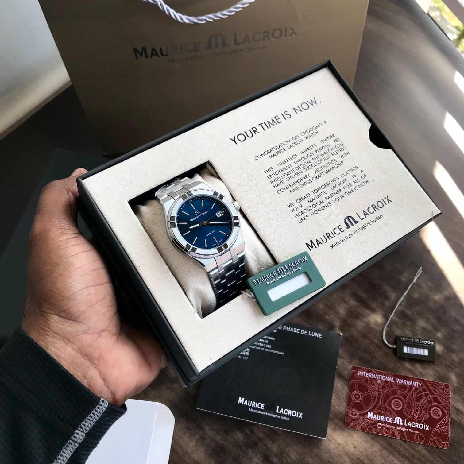 Maurice Lacroix Aikon Quartz 40mm Authentic Stainless Steel Blue Dial