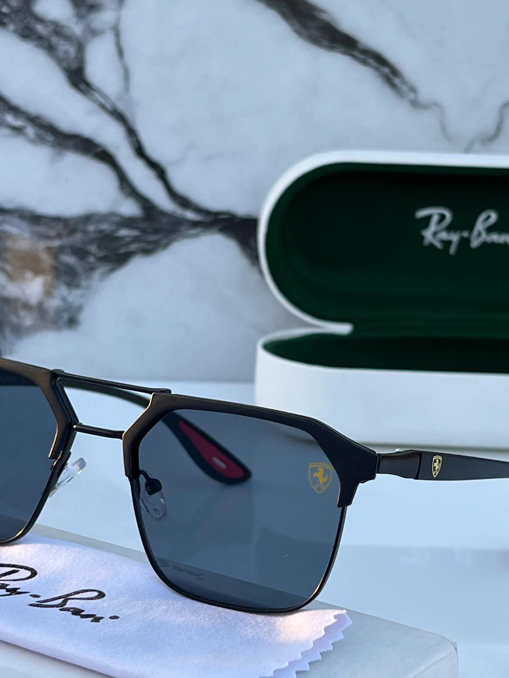 Ray ban METAL FULL BLACK POLARISED SUNGLASSES