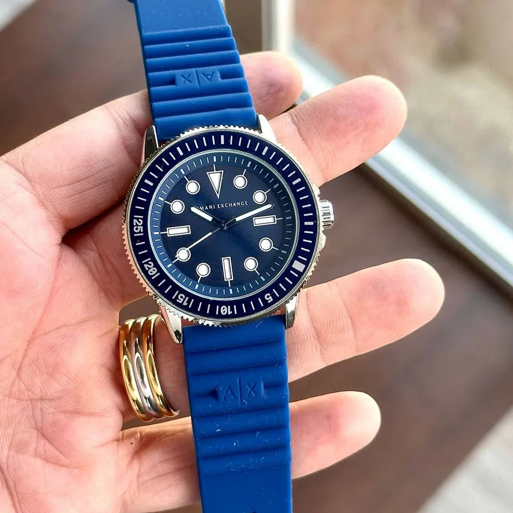 Armani Watch Silver Blue For Men