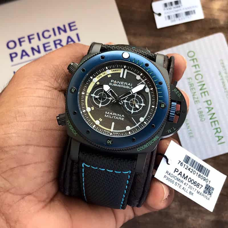Luminor Panerai and US Navy Seals Limited Edition Automatic Mens Watch — zoomed view