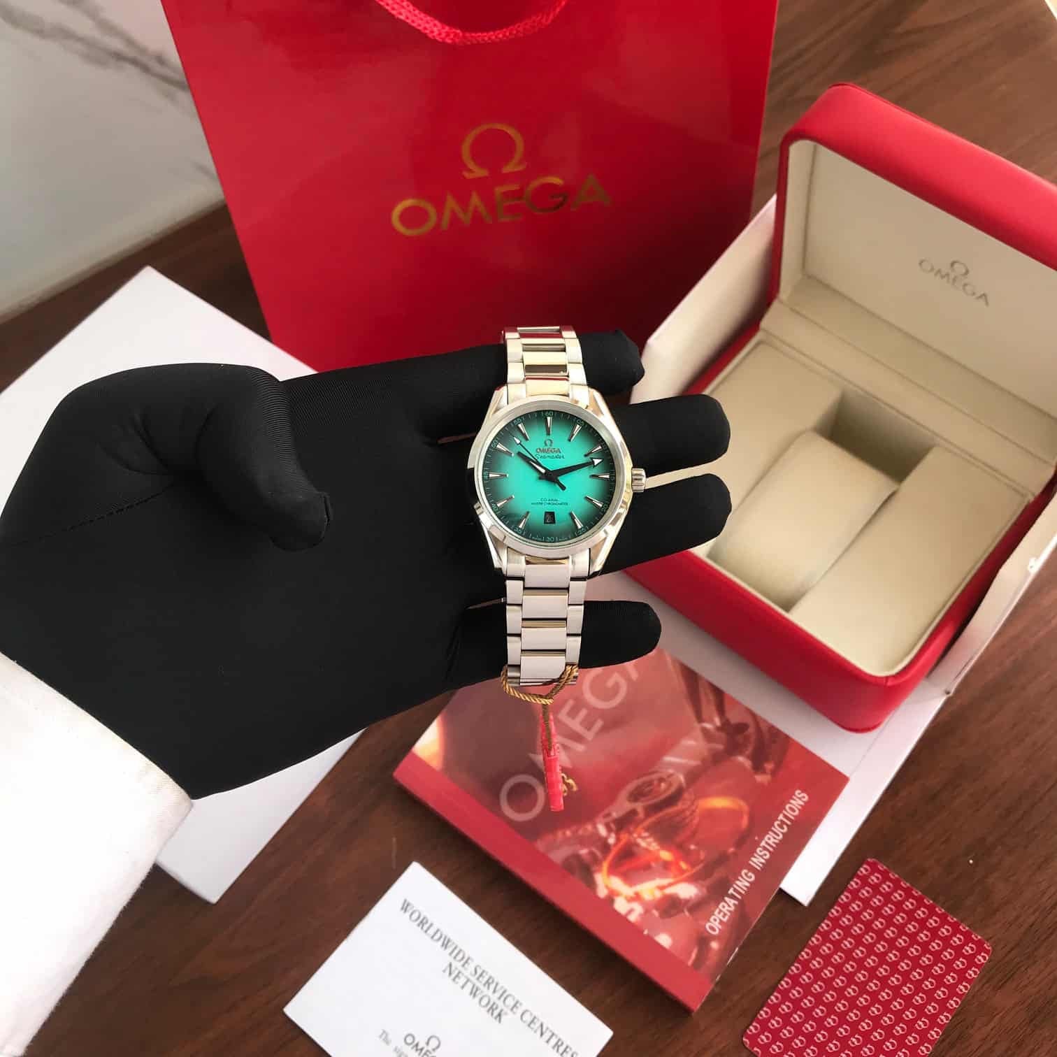 Omega Seamaster Aqua Terra Turquoise Dial Automatic Mens Watch
