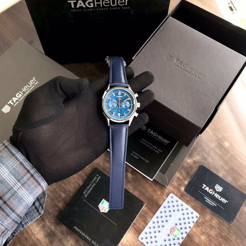 Tag Heuer Carrera Japanese Machinery Blue Dial Master Quality Mens Watch
