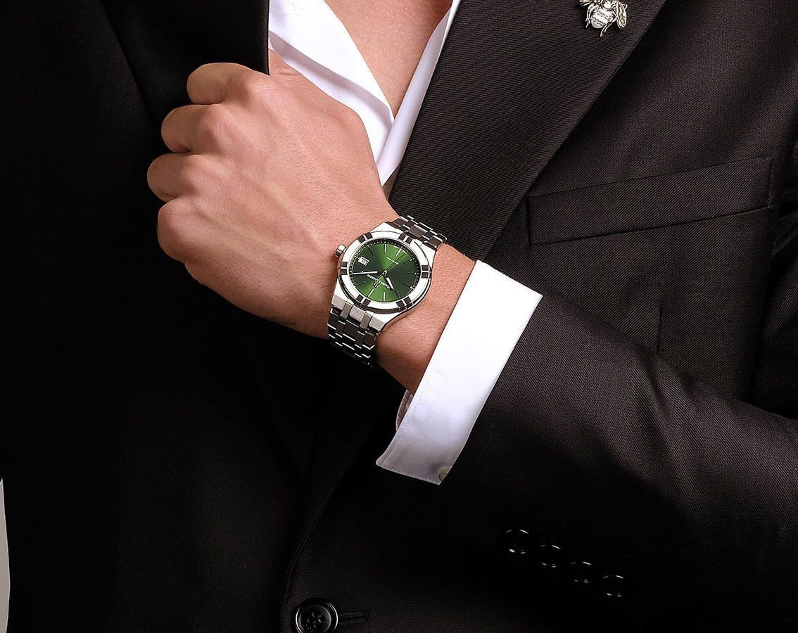 Maurice Lacroix Aikon Quartz 40mm Authentic Stainless Steel Green Dial