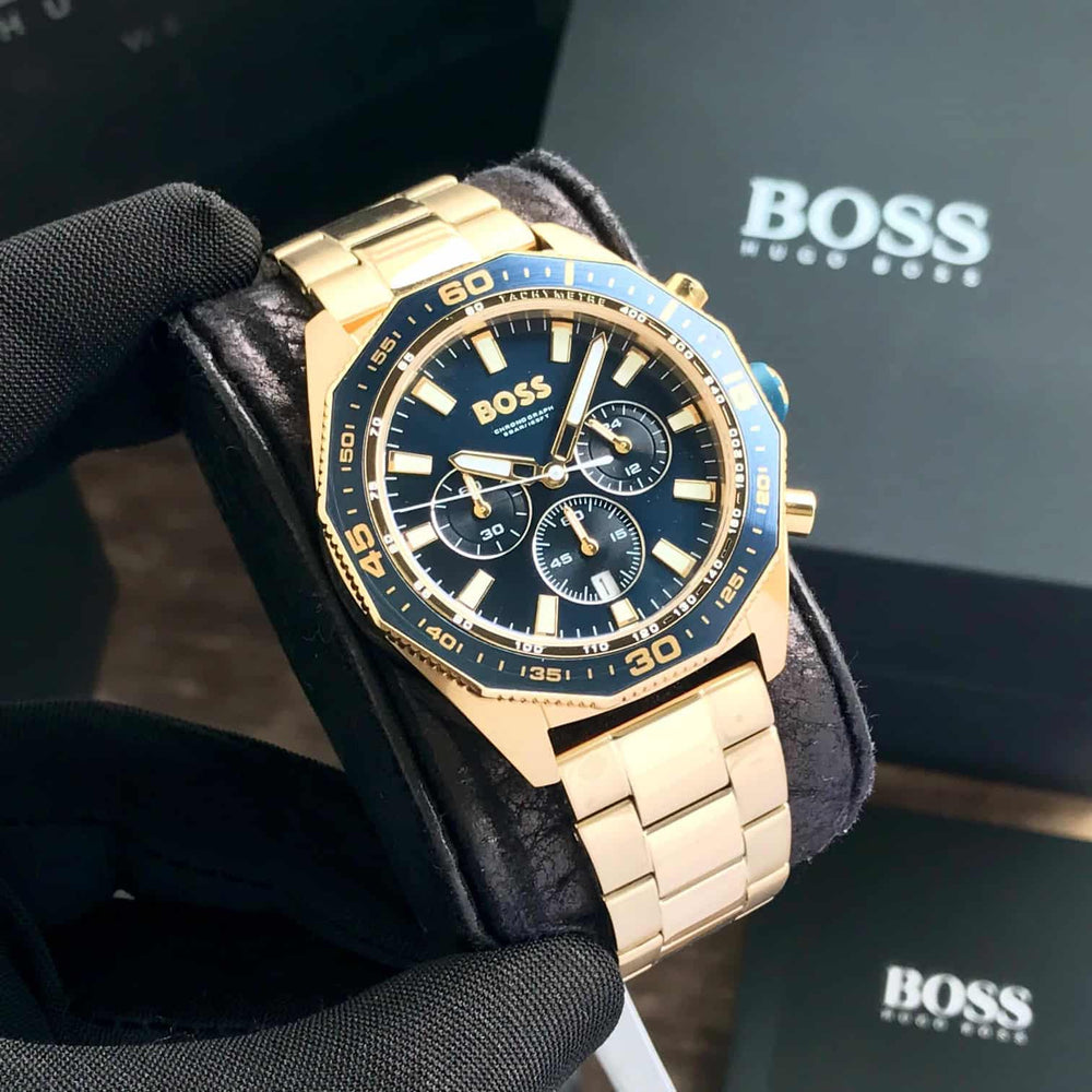Hugo Boss 1513973 Gold Blue Dial Chronograph Men’s Watch