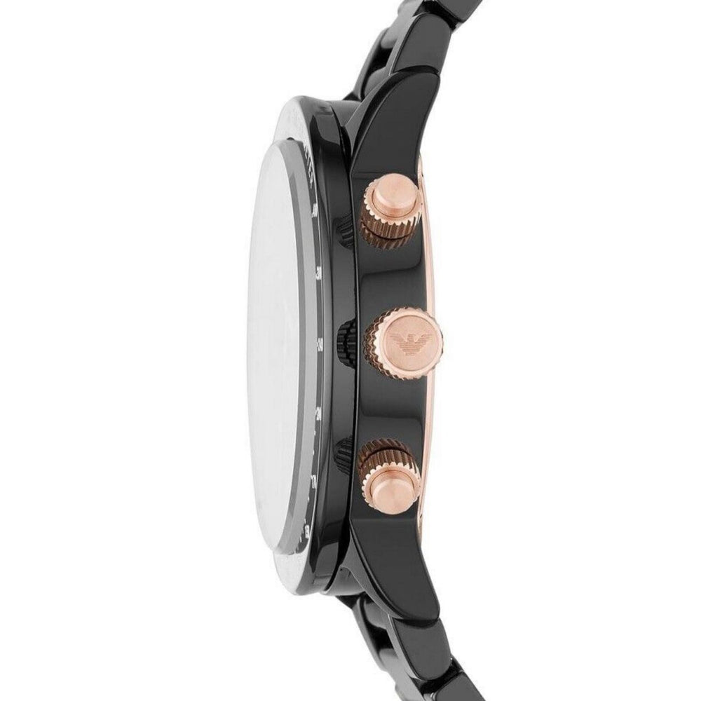 Emporio Armani AR70002 Full Black Ceramic Japanese Mens Watch
