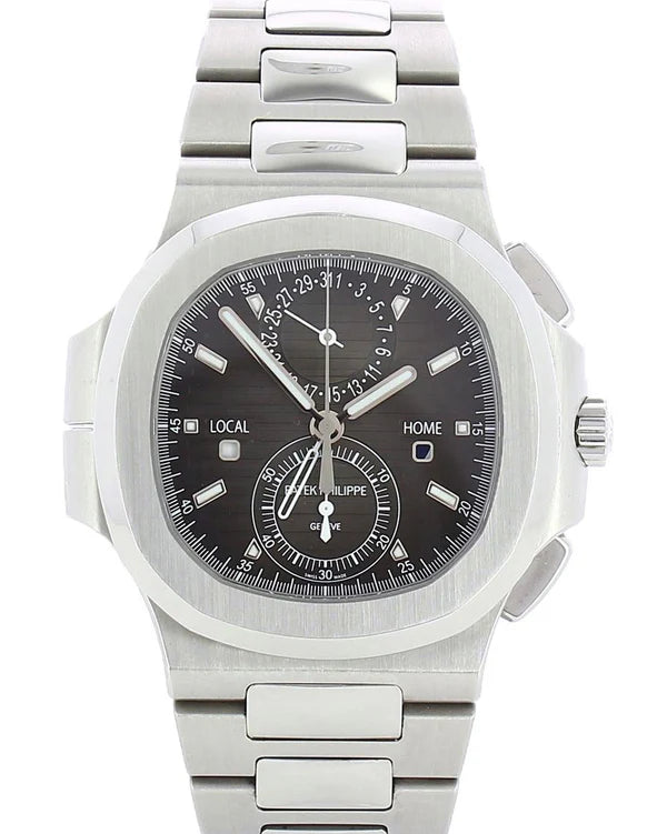 Patek Philippe Nautilus Time Travel Silver and black