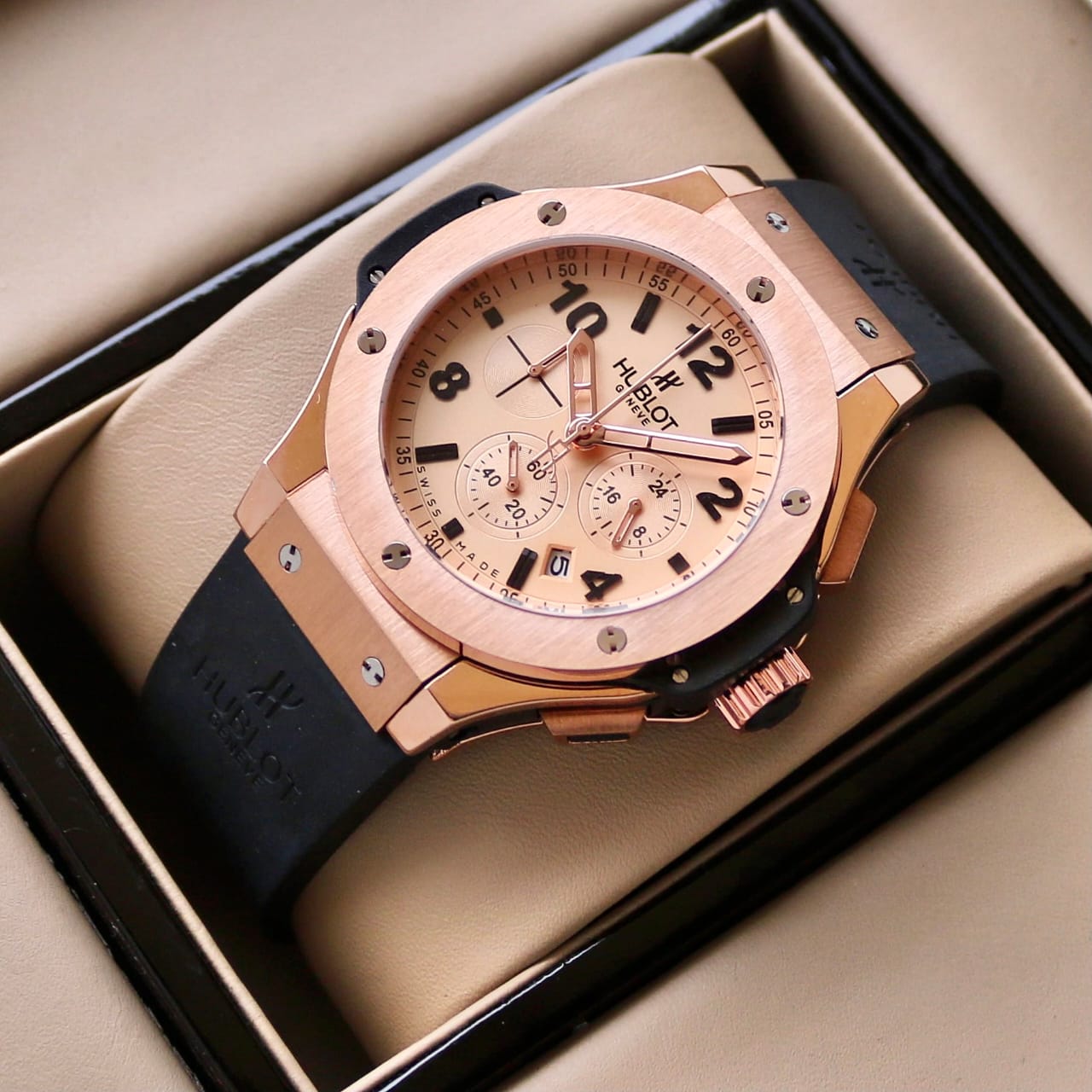 Golden Hublot Watch — zoomed view