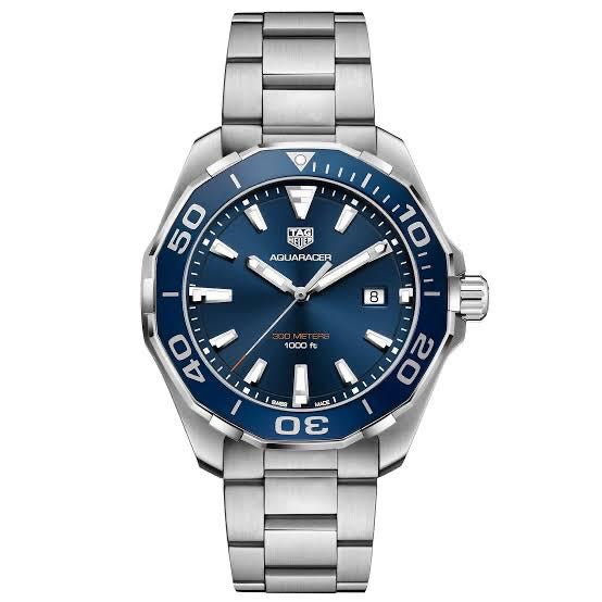 Tag Heuer Aquaracer Stainless Steel Blue Dial 300M Automatic Mens Watch