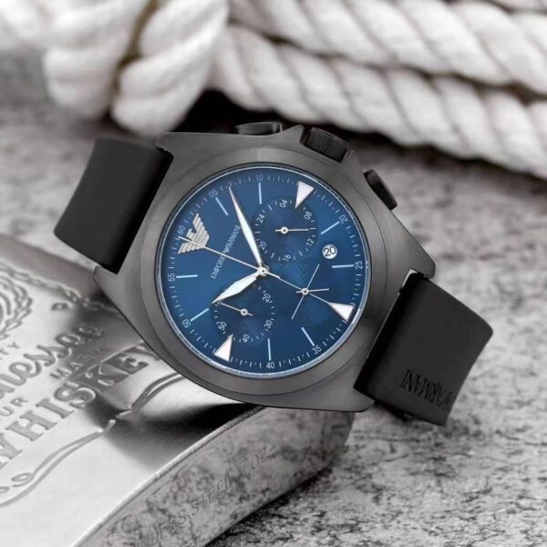 Mens Emporio Armani Watch Silicon Belt Gents — zoomed view