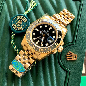 Rolex GMT Master || Full Gold  & Black Dial Japan made
