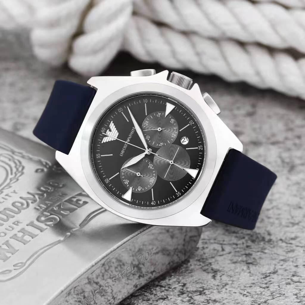 Mens Emporio Armani Watch Silicon Belt Gents — zoomed view