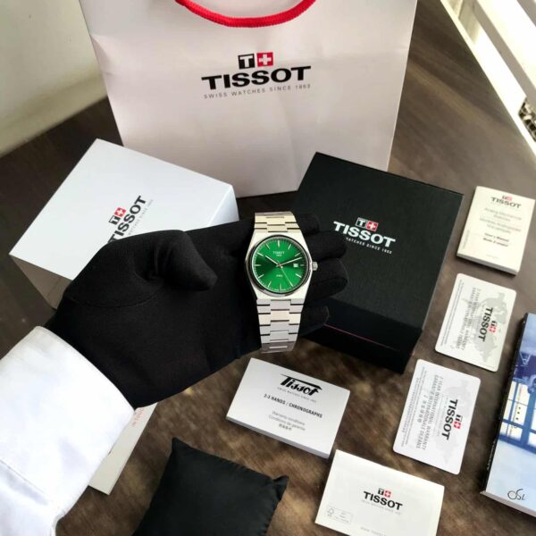 Tissot PRX Stainless Steel Green Dial Japanese Mens Watch