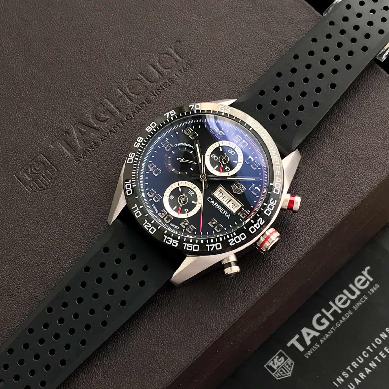 Tag Heuer Carrera Steel & Ceramic Automatic Black Fiber Men’s Watch