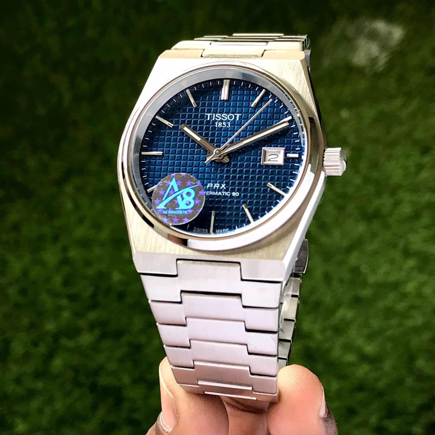Tissot PRX Powermatic Japanese Stainless Steel Blue Dial Men’s Watch — zoomed view