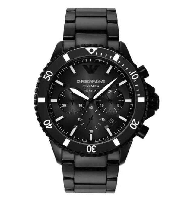 Emporio Armani AR70010 Black Ceramic Chronograph Watch For Mens