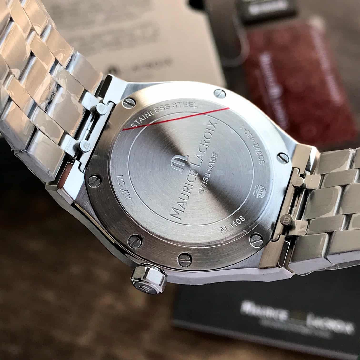 Maurice Lacroix Aikon Quartz 40mm Authentic Stainless Steel Black Dial