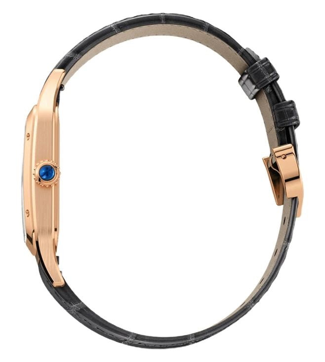 Cartier De Santos Dumont Premium RoseGold White Dial Unisex Watch