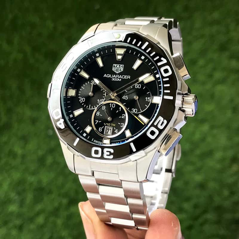 Tag Heuer Aquaracer Stainless Steel Black Dial Master Quality Mens Watch