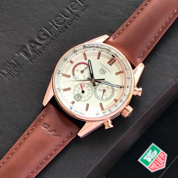 Tag Heuer Carrera Chronosprint X 911 Porsche White Dial Japanese Mens Watch