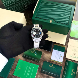 Rolex SkyDweller Stainless Steel Black Dial & Oyster Chain Strap Japanese Automatic Master Quality Men’s Watch