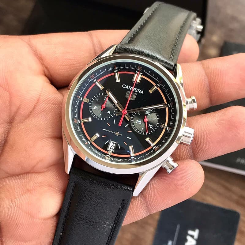 Tag Heuer Carrera Japanese Machinery Black Dial Master Quality Mens Watch