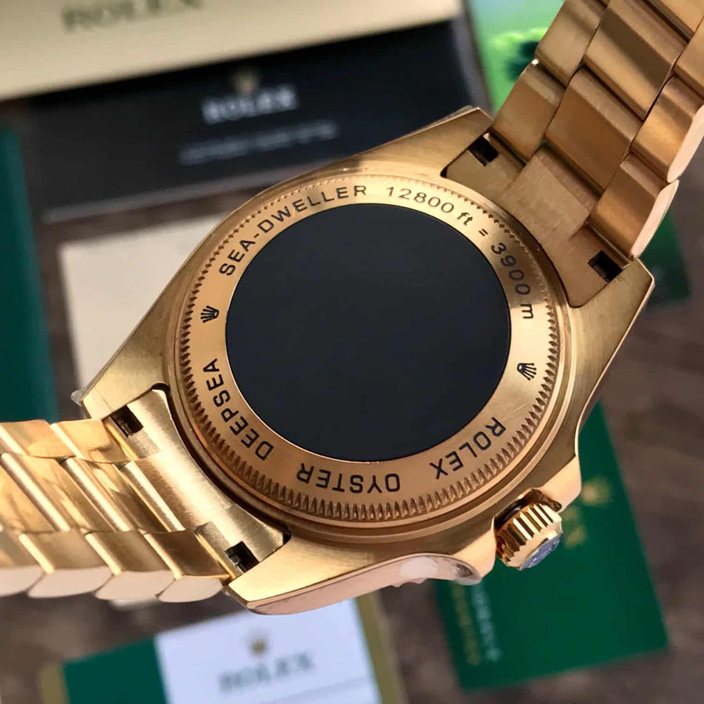Rolex Deepsea Premiums 43 Gold Blue Dial Automatic Mens Watch