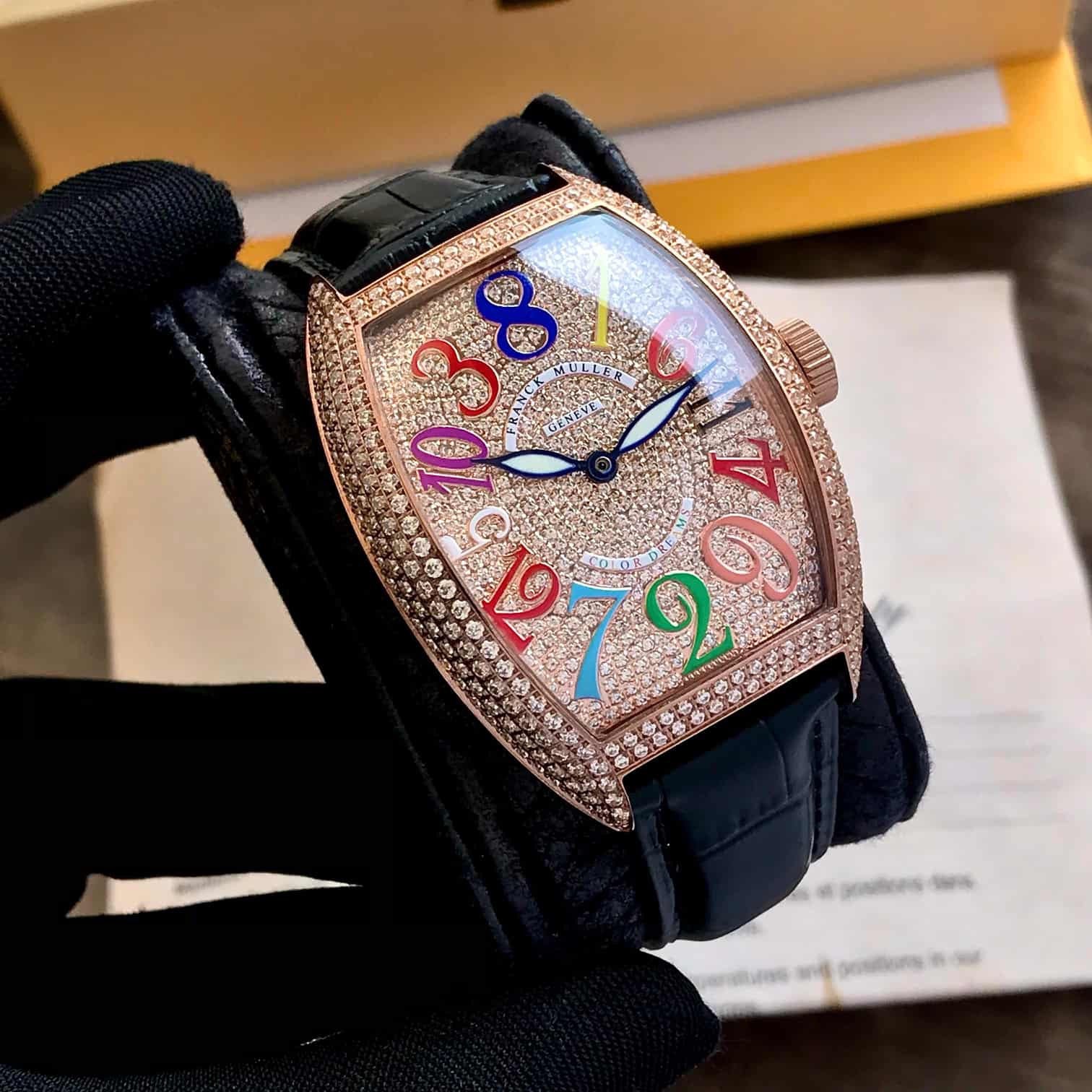 Frank Muller Geneve Crazy Hours Rosegold Diamond Body Automatic Men’s Watch — zoomed view
