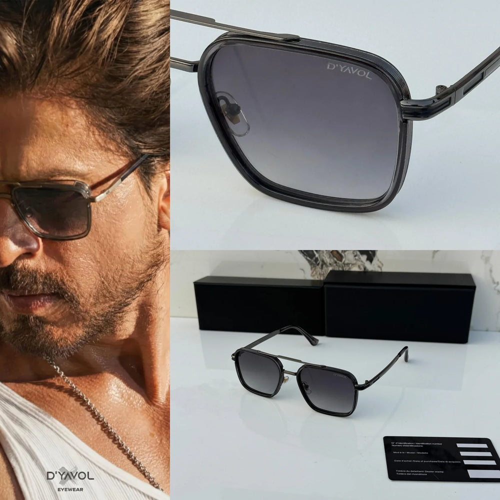 D'YAVOL KING KHAN GUN GREEN DOUBLE SHADED UV-400 SUNGLASSES